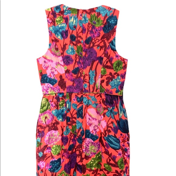 J. Crew Factory Pleated Floral Shift Dress Size 8 - Picture 2 of 8